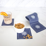 Let it Snow Cocktail Napkins - Mystic Blue