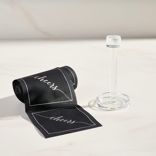 Glass Cocktail Napkin Stand