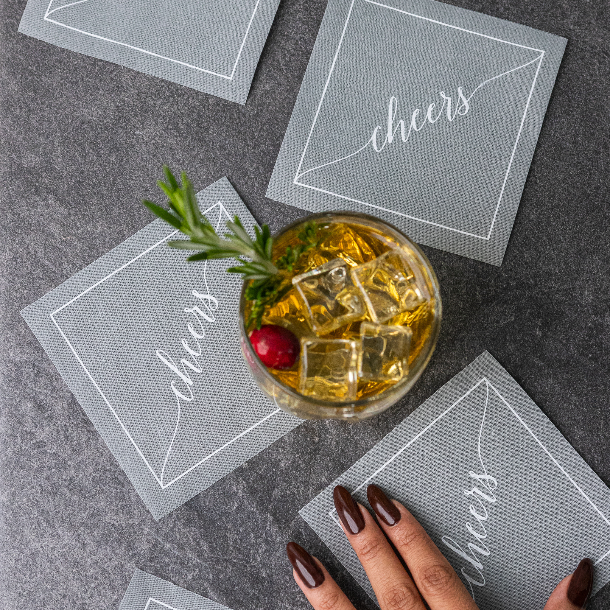 Silver Fox Cocktail Napkins