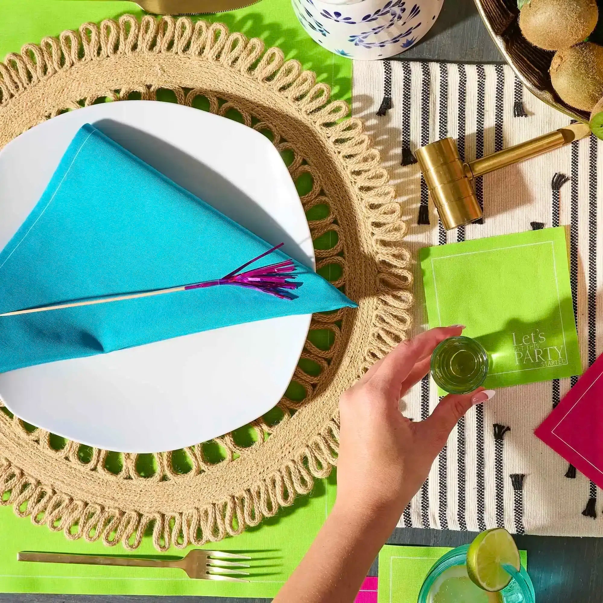 The Real Teal Dinner Napkins