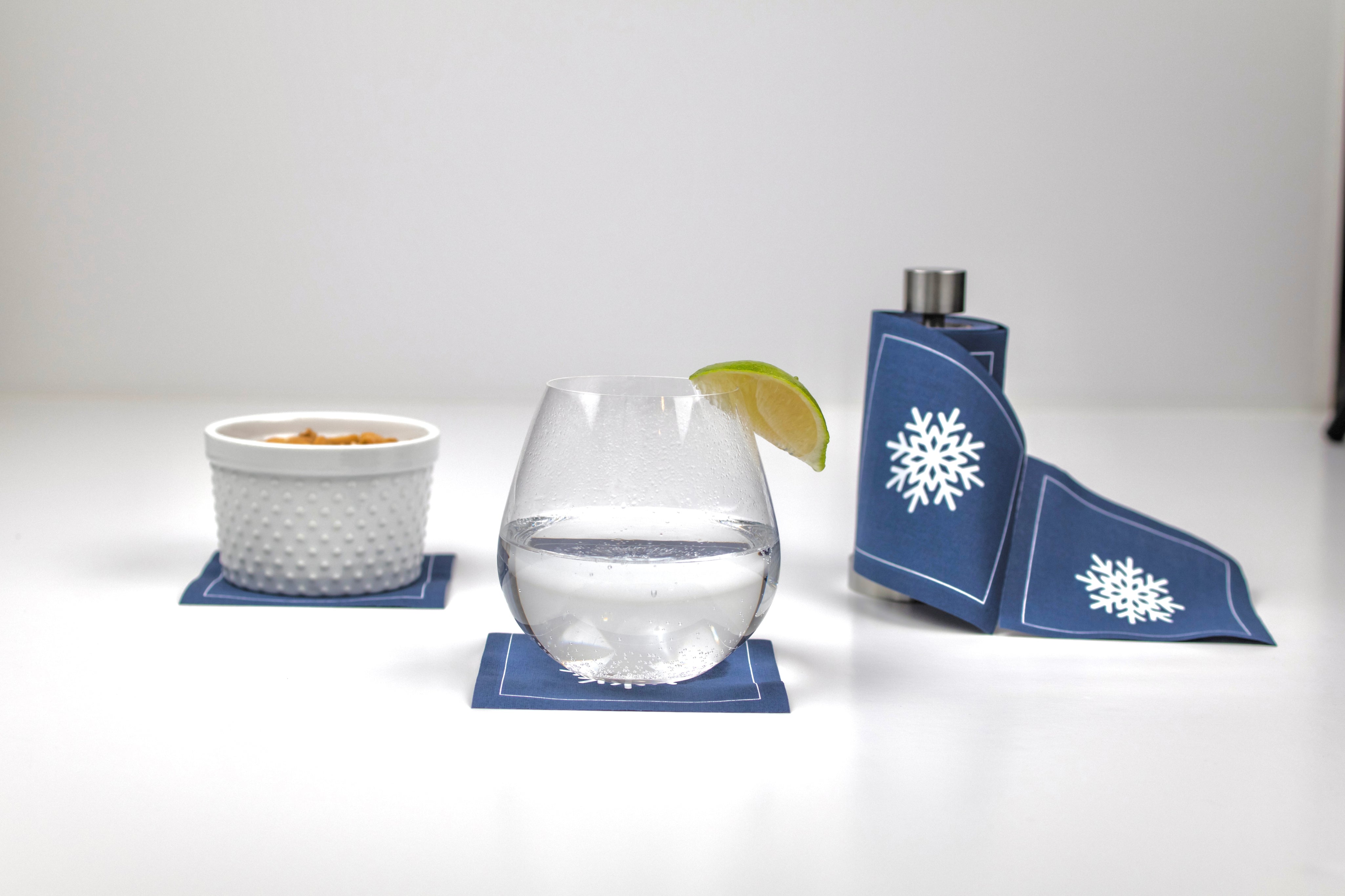 Let it Snow Cocktail Napkins - Mystic Blue