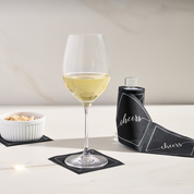 Midnight Toast (Silver Cheers/Black) Cocktail Napkin