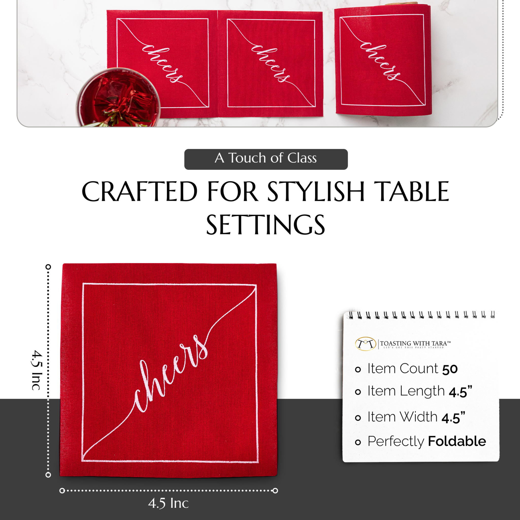 The Red Carpet Cocktail Napkins