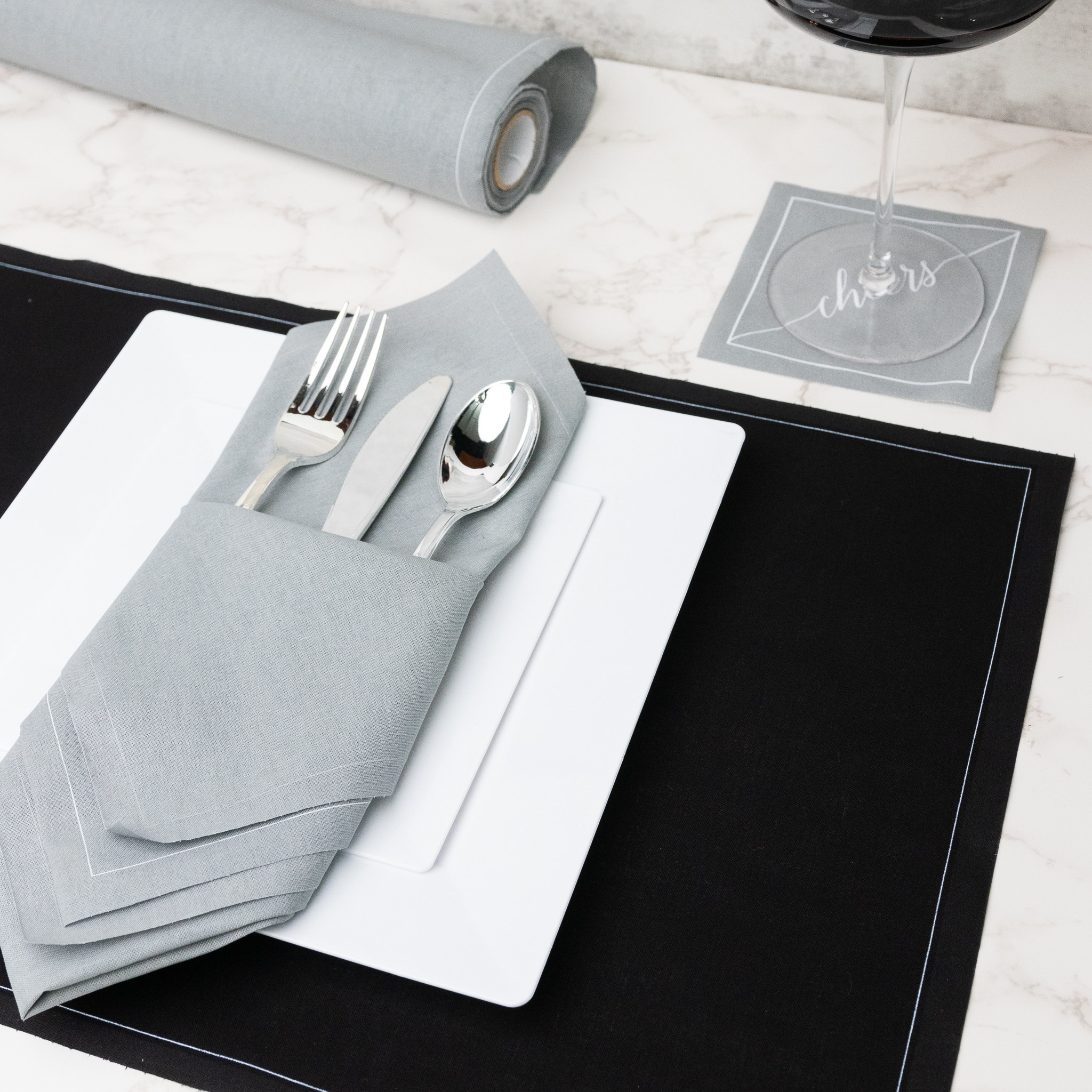Silver Fox Dinner Napkins