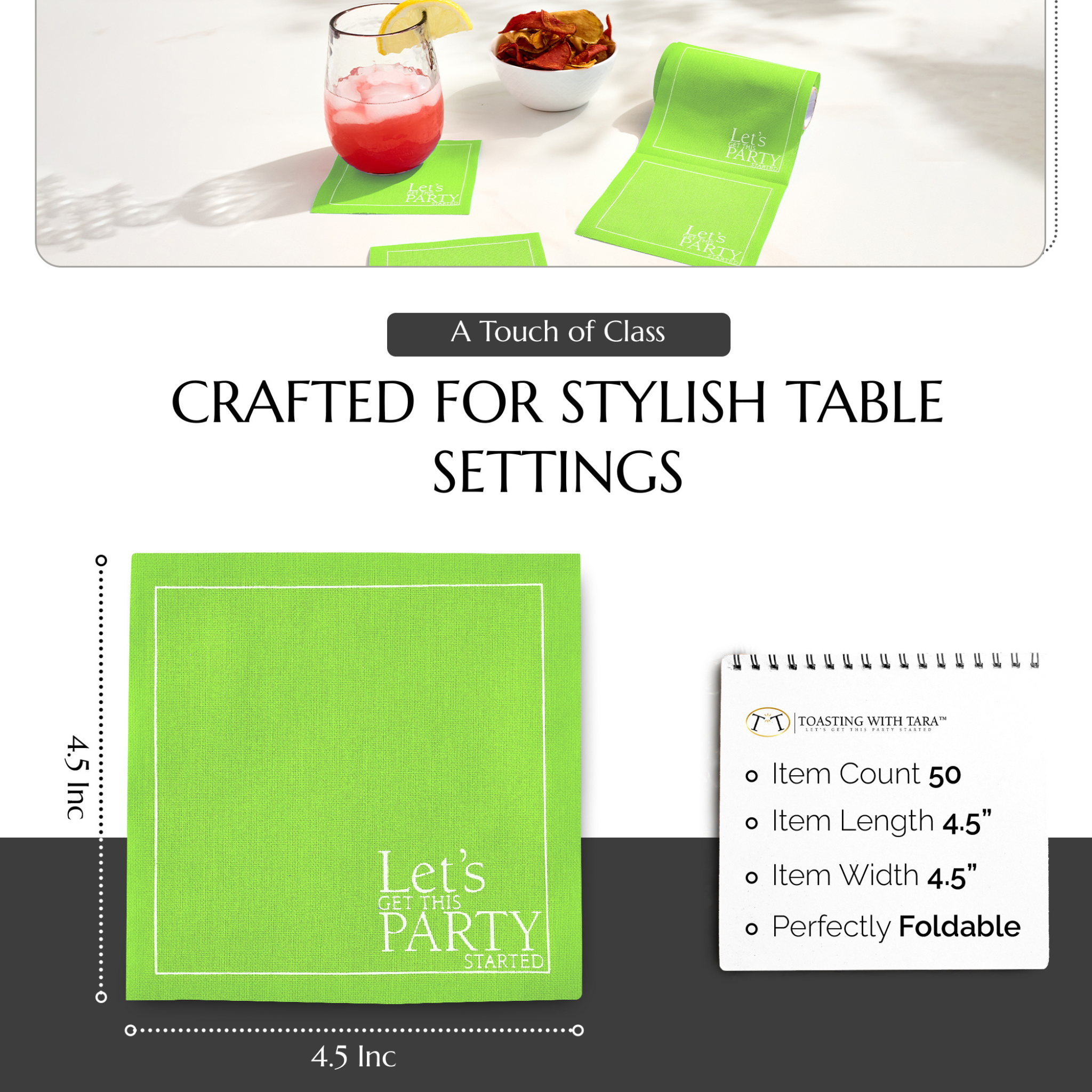 Margarita Madness Cocktail Napkins