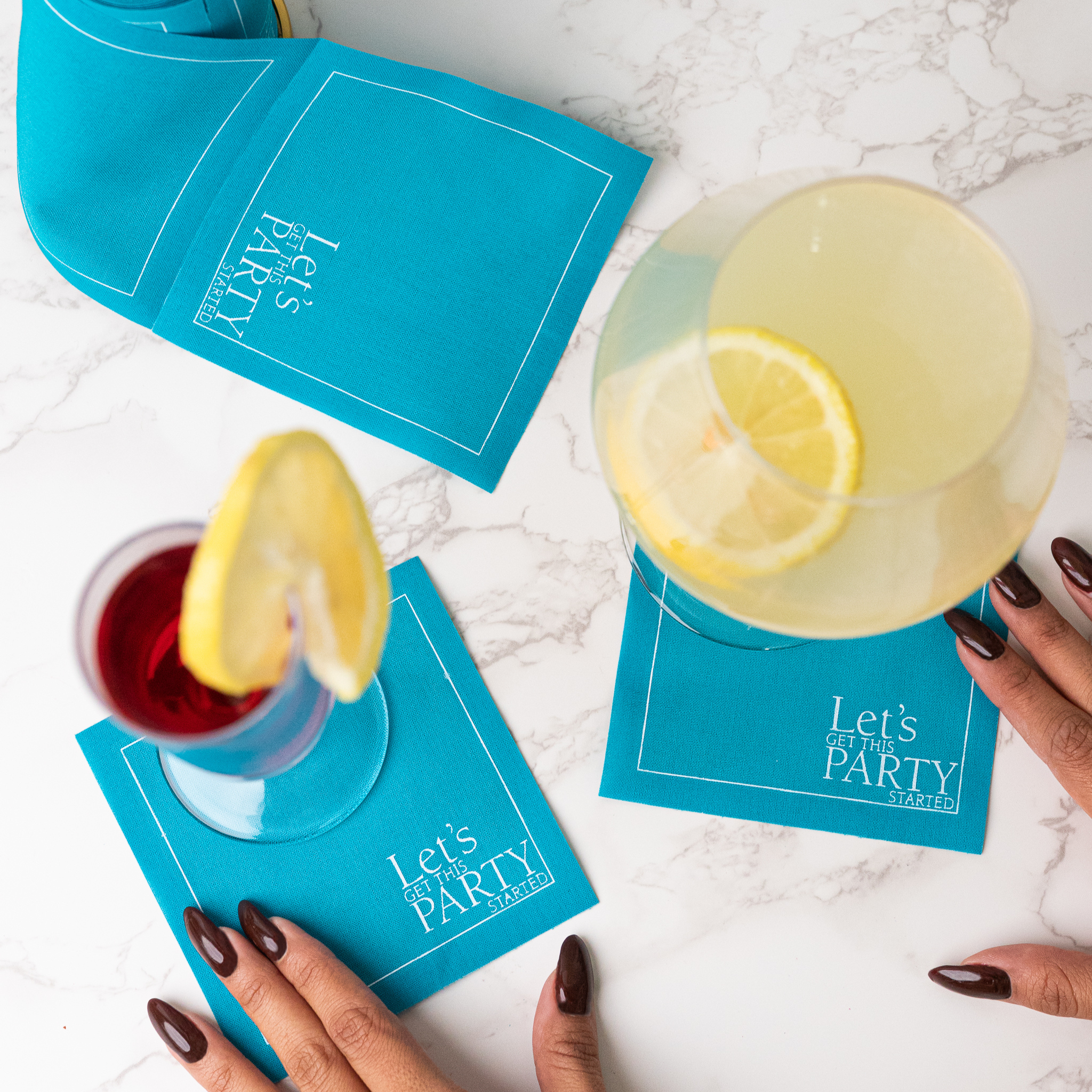 The Real Teal Cocktail Napkins