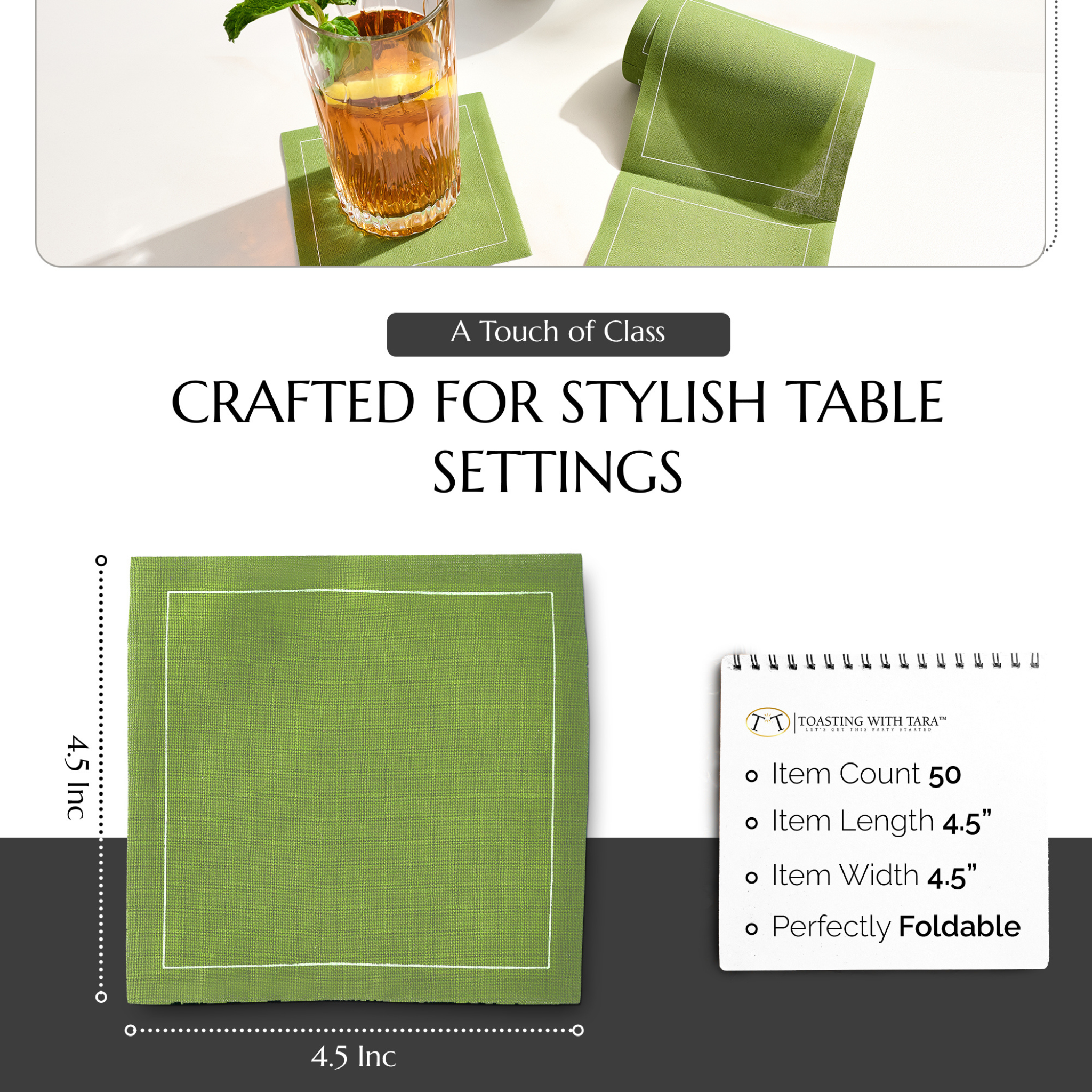 Olive Cocktail Napkins