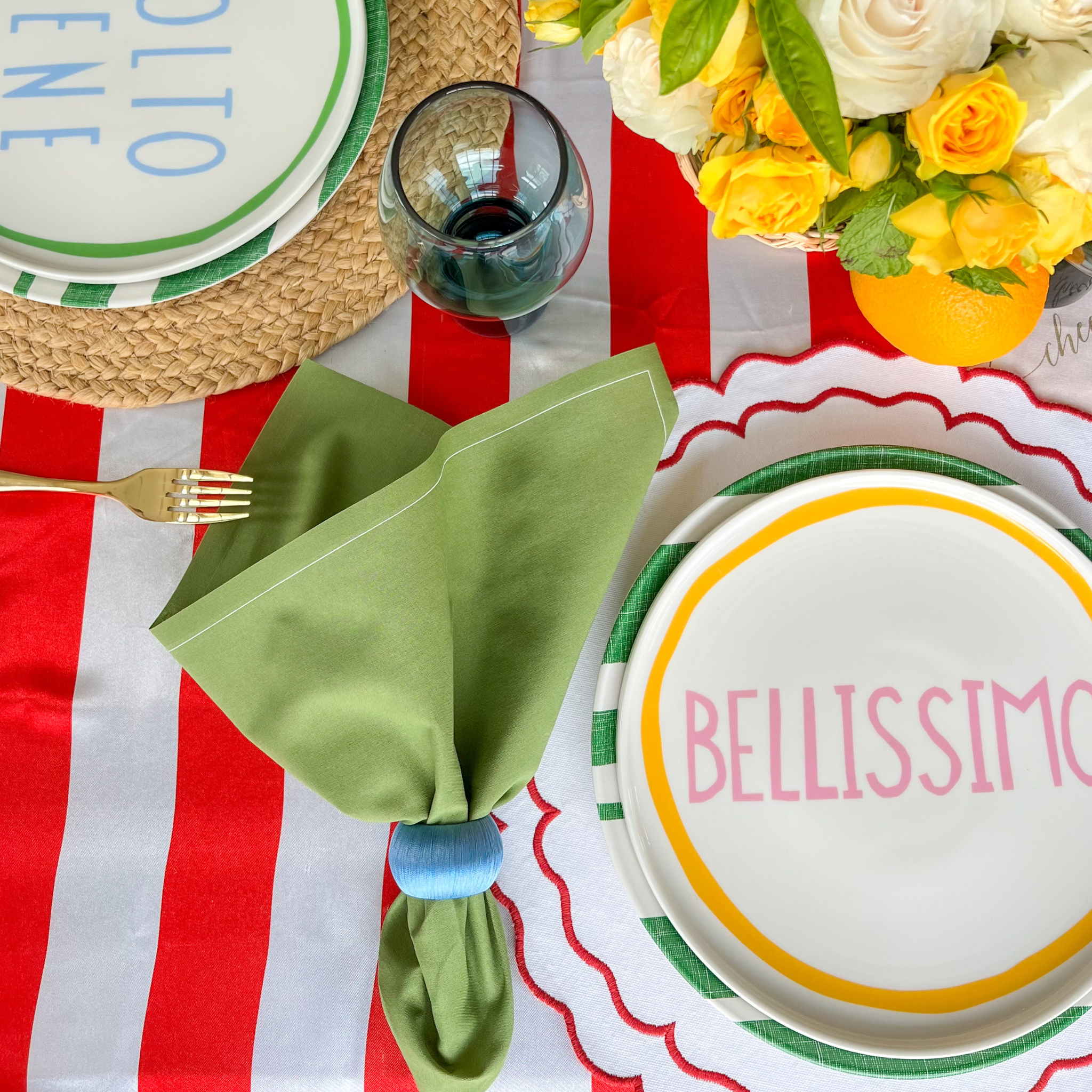 Olive Dinner Napkins