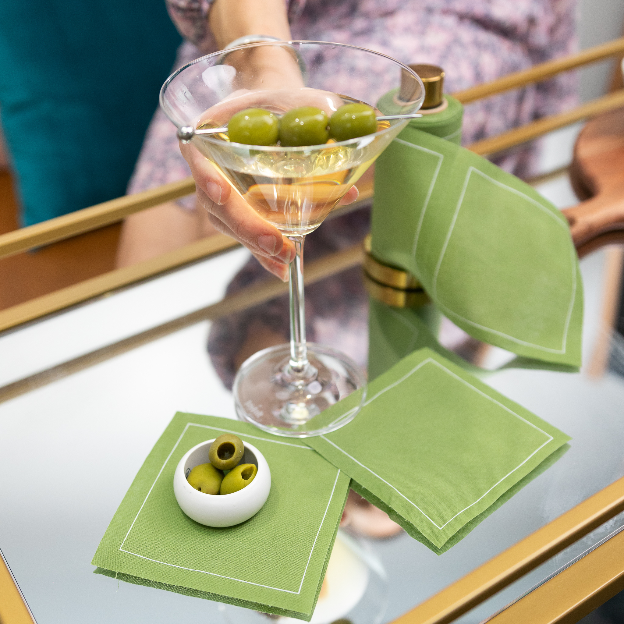 Olive Cocktail Napkins