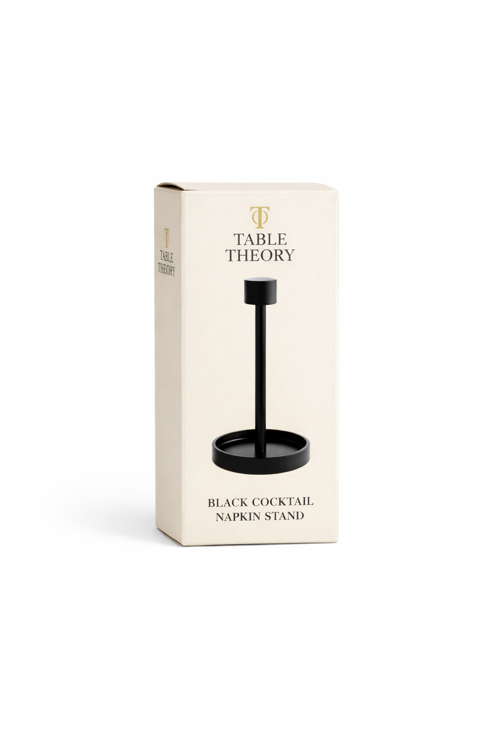 6" X 3" X 3" BLACK COCKTAIL NAPKIN STAND BOX