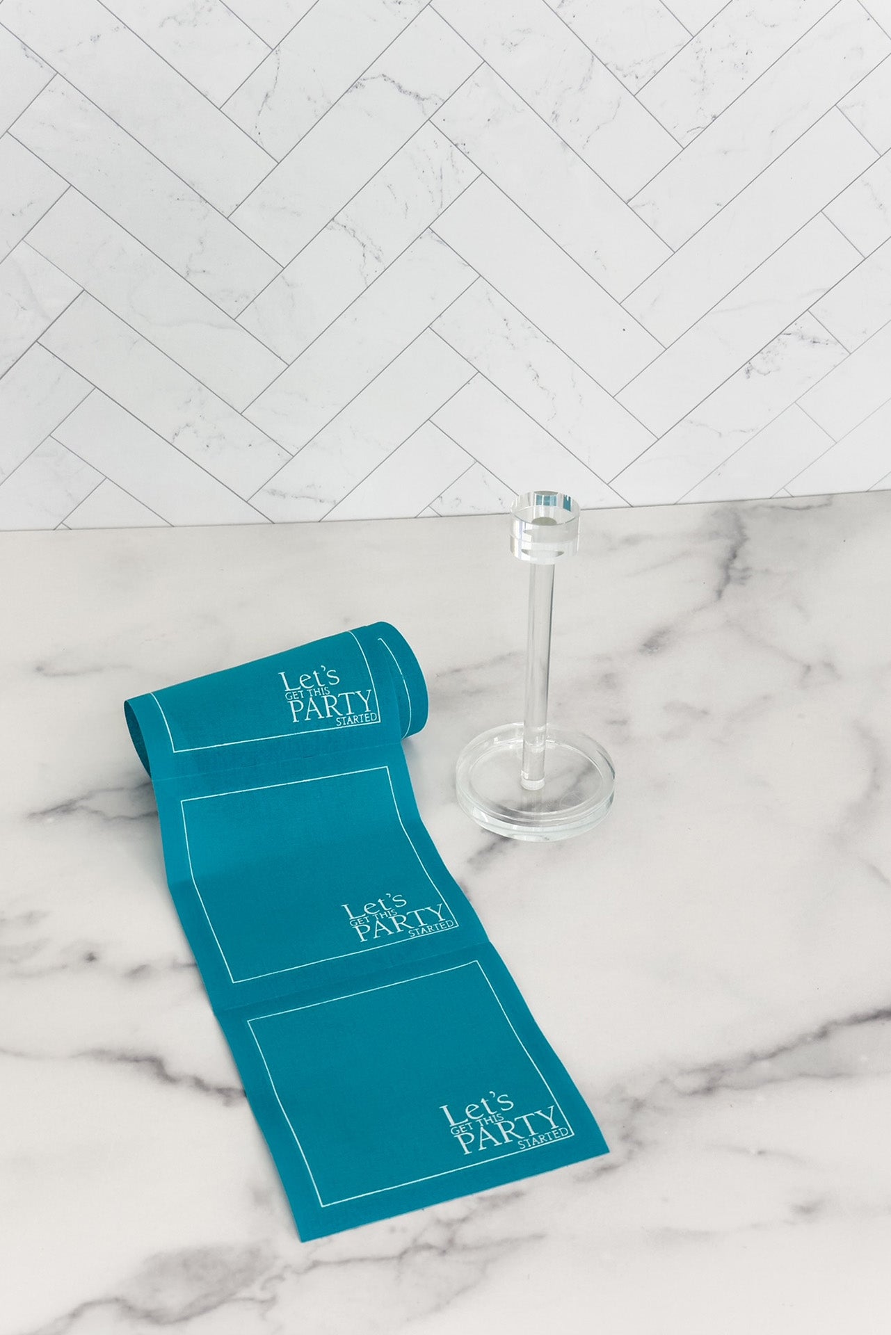 Glass Cocktail Napkin Stand