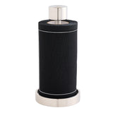 Midnight Toast (Black) Cocktail Napkins Silver Border